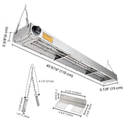 WeChef 43in Food Warmer Overhead Heater 1100W