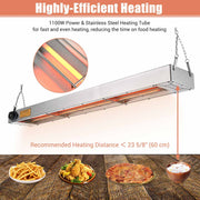 WeChef 43in Food Warmer Overhead Heater 1100W