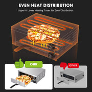 WeChef 12 in. Electric Pizza Oven Stainless Steel up to 650℉