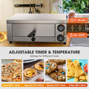 WeChef 12 in. Electric Pizza Oven Stainless Steel up to 650℉