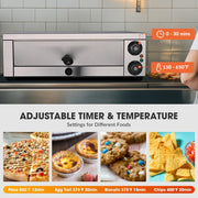 WeChef 16 in. Electric Pizza Oven Stainless Steel up to 650℉